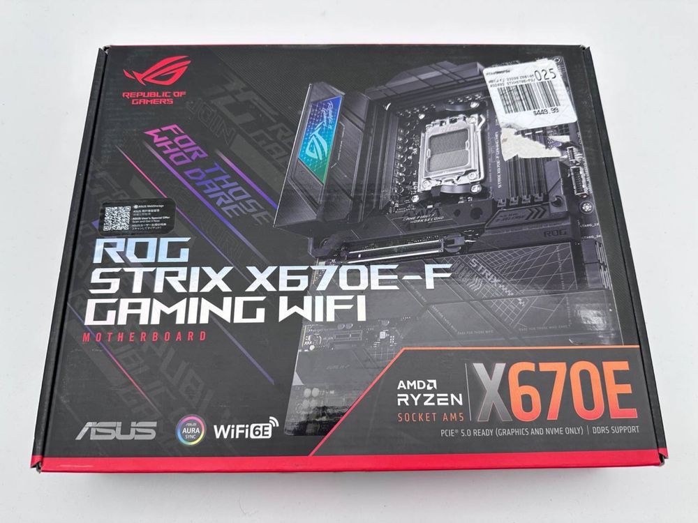 Комплект Asus ROG STrix X670E-F + AMD Ryzen 9 7900X