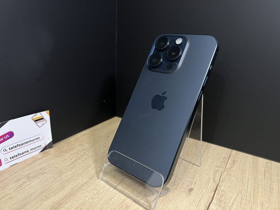 Iphone 15 Pro 128Gb Blue Titanium 3 ani garanție, Telefoane Mureș