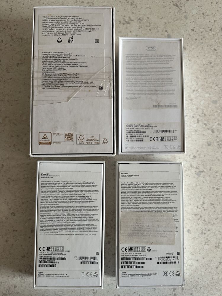 Cutii iphone 2x SE 3 2022 64/ 128Gb, 1x SE 32GB si 1x Huawei P30 Pro