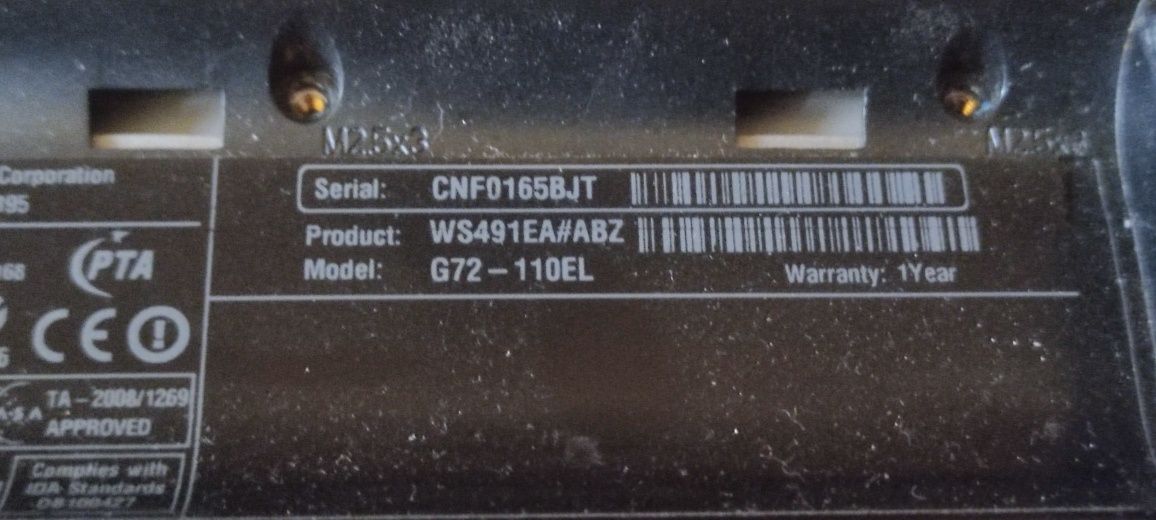Carcasa completa + Balamale + Dvd - HP Compaq G72 1xx series