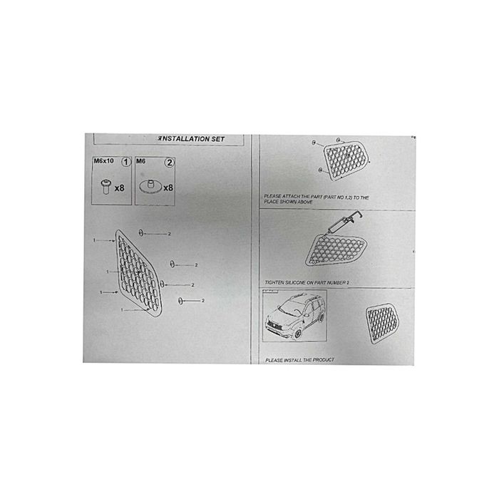 Set ornamente protectie GEAM METALIC pt DACIA DUSTER I 2010-2018