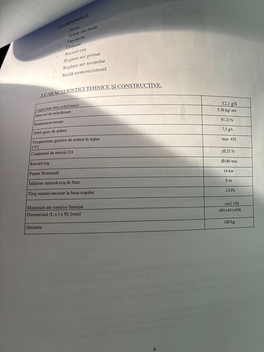 Șemineu/ termosemineu 14kW