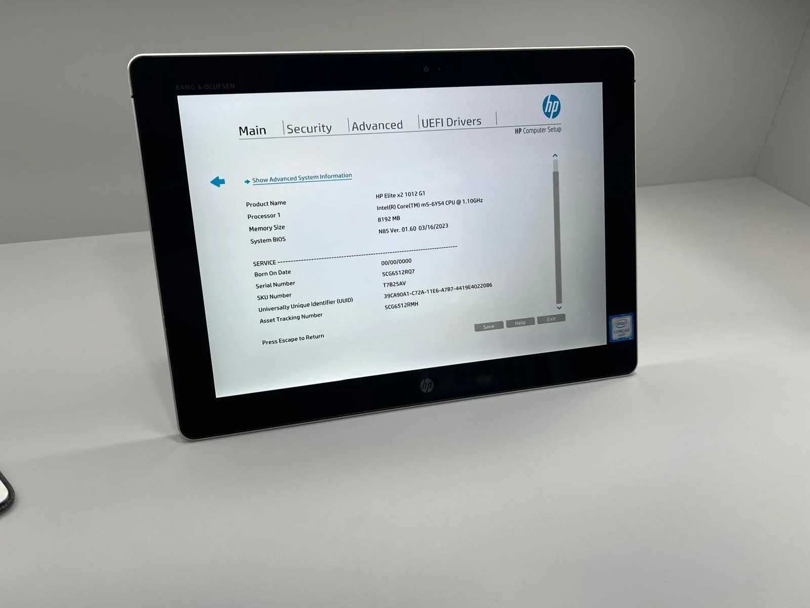 Laptop/Tableta SH 2 in 1 HP Elite X2 m5-6Y54 8GB ram SSD 240GB Touch