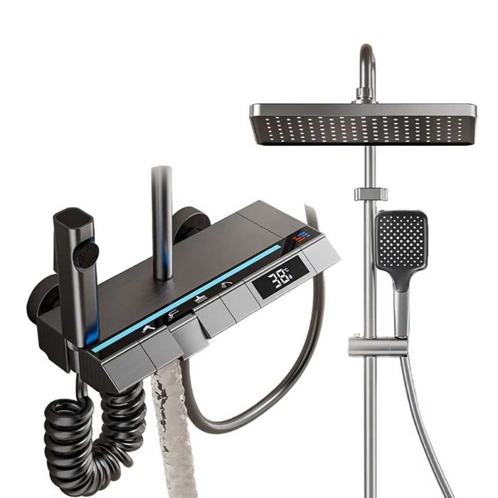 Set Coloana Dus Premium, Termostat, Temperatura, 4 Functii, Tip Ploaie