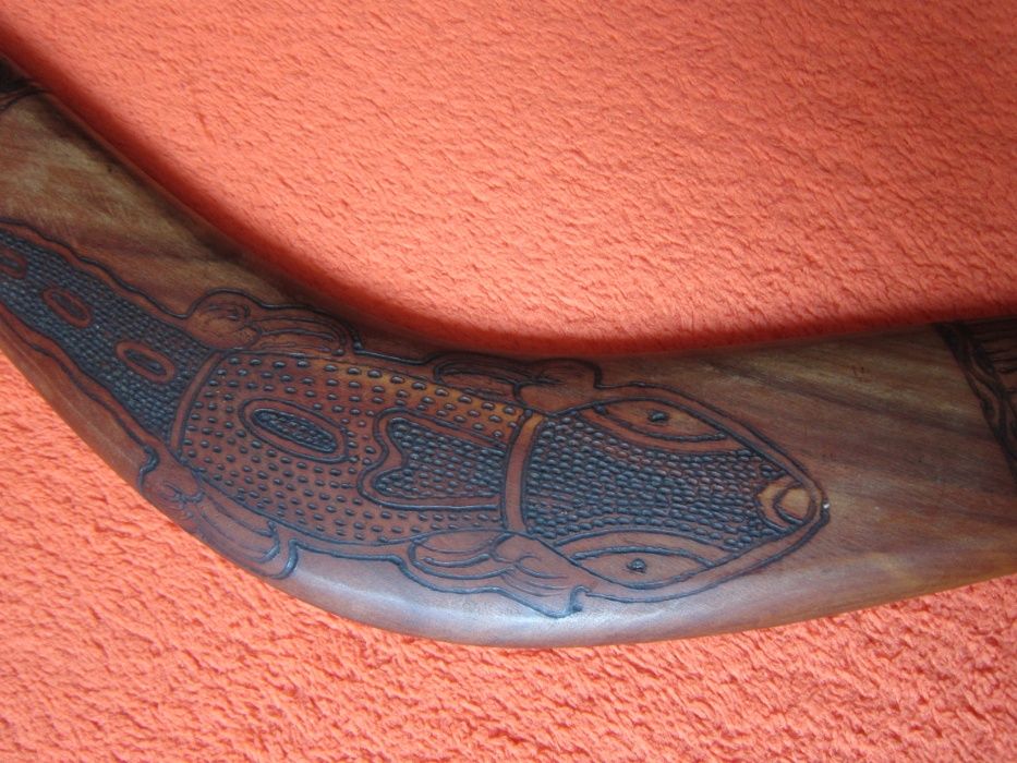 cadou deosebit rar Australia original Aborigen Bumerang  1980