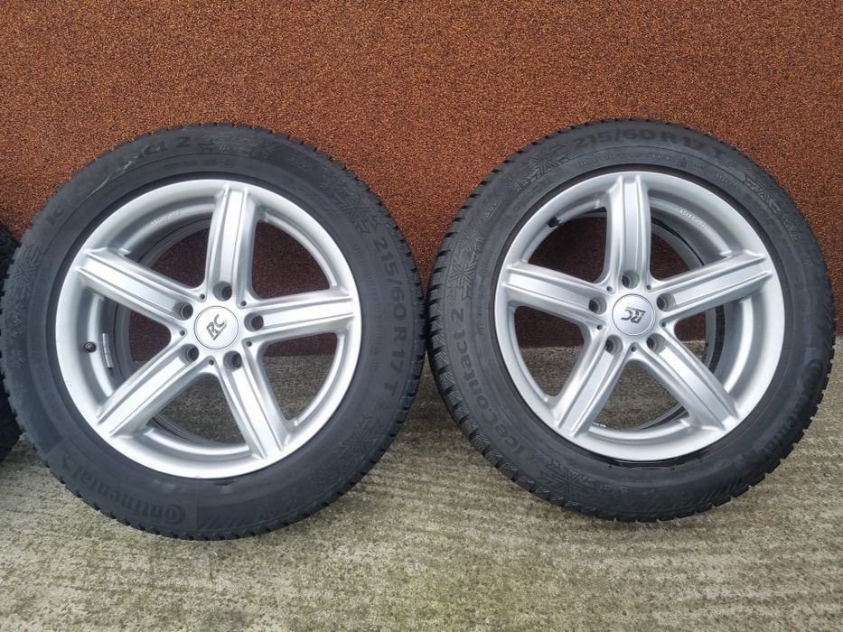 Jante Bmw F10 R17 5x120 cu anvelope iarna Continental 215/60R17