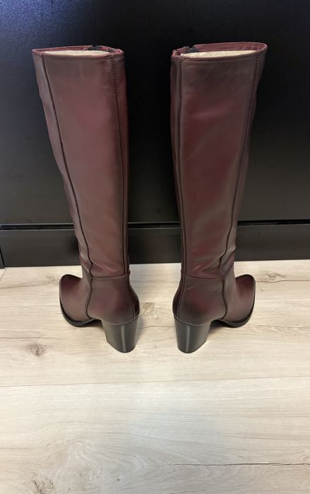 Cizme noi din piele cu toc