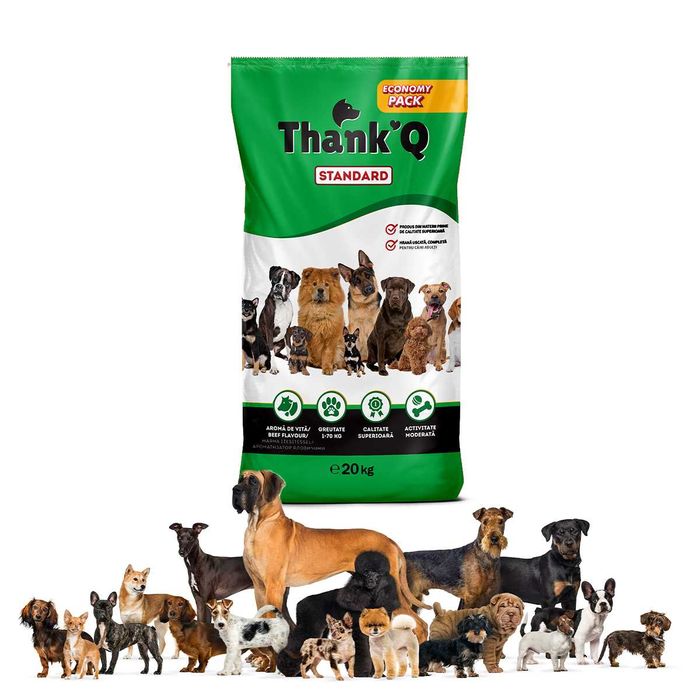 Hrana caini Thank Q, 20kg, Vita