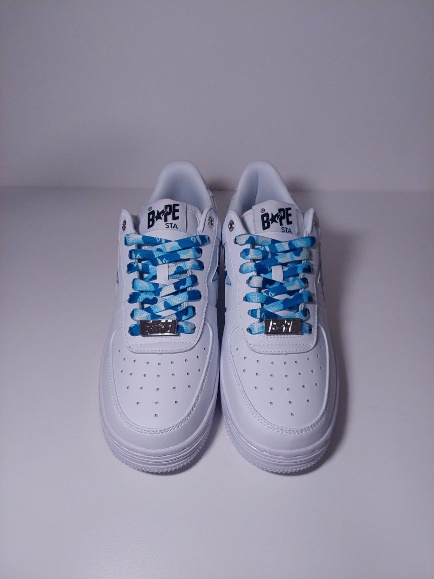 Bape Sta Low White ABC Camo Blue