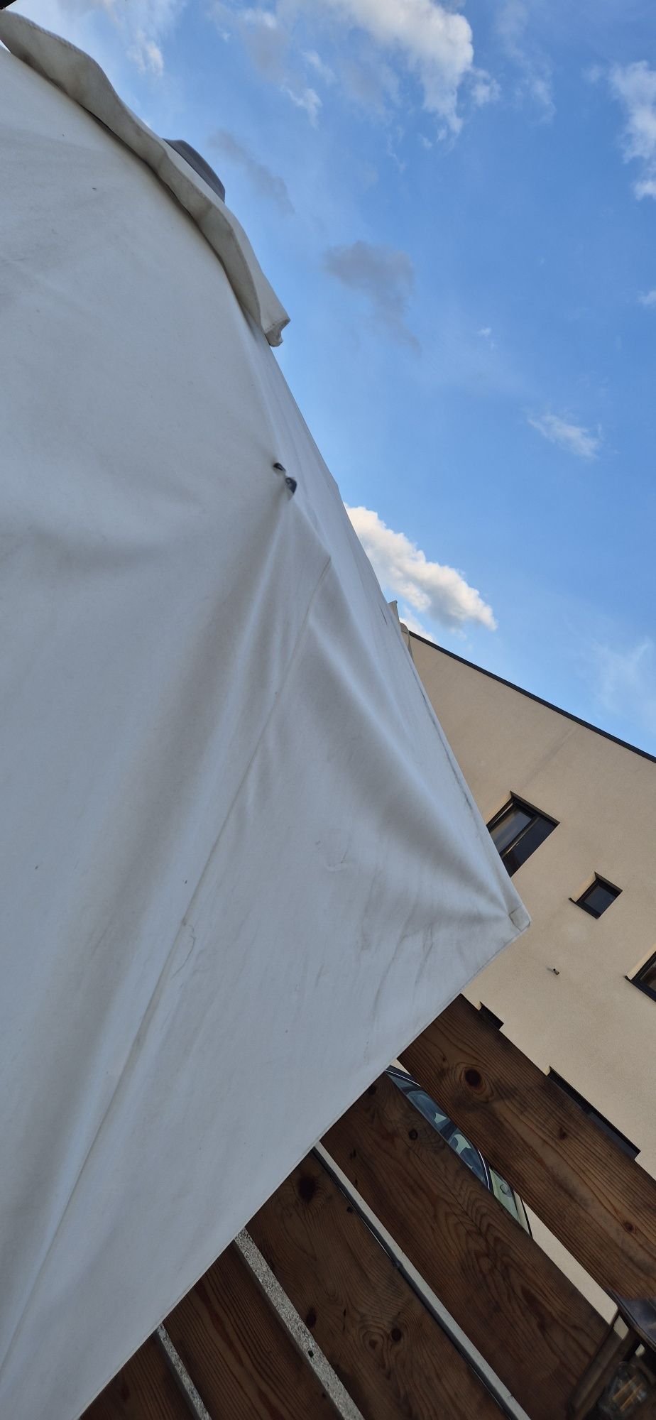 Umbrela gradina 300 diagonala, crem, impermeabila