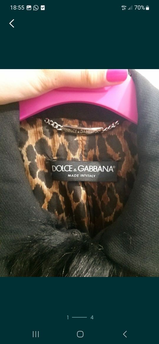 Sacou D&G blana nurca