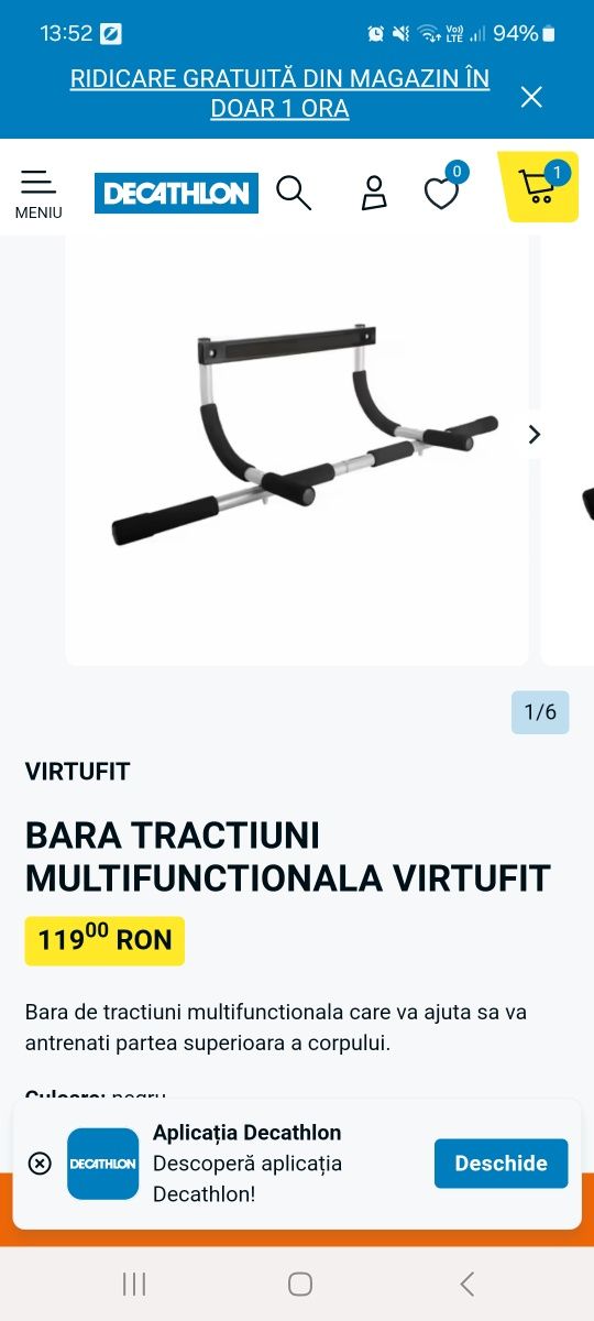 Bara de tractiuni Decathlon