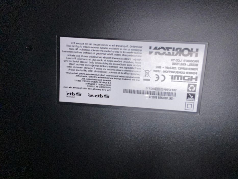 Vând televizor 4K Horizon 109 cm