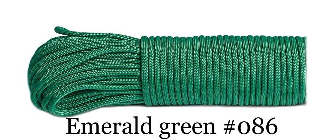 Paracord 550, cordelina 4mm Emerald Green #086