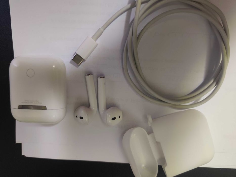 Airpods 2 Apple original cablu și husa