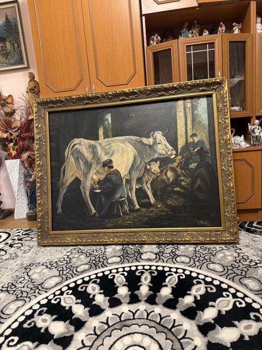 Tablou pe Panza Semnat Mare 140x115cm !!!