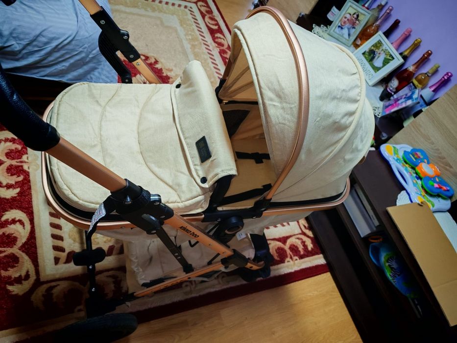 Cărucior KikkaBoo 3 in 1 Bej
