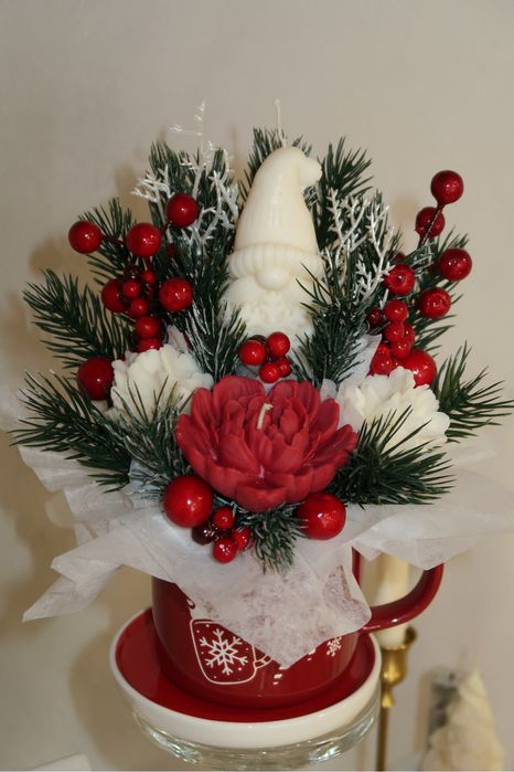 Коледни соеви свещи-подарък