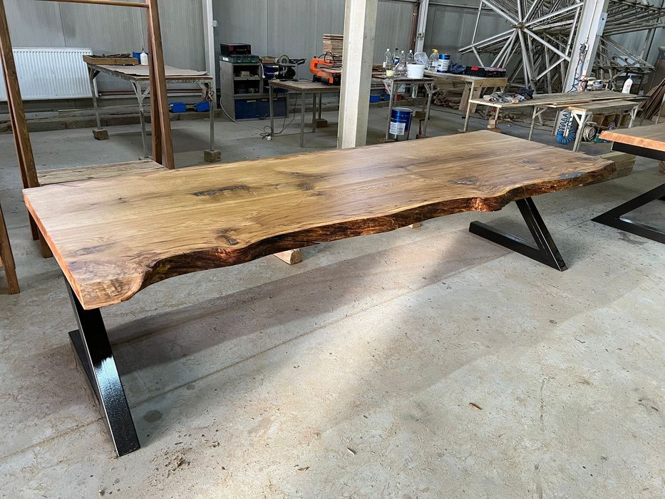 Blat Masa din Lemn Stejar Rusitc Netivit & Mobila Alpin Desgin