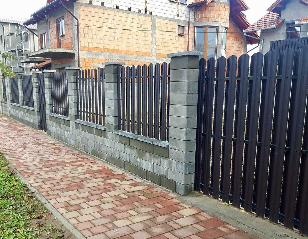 Garduri de diferite modele (sipca metalica, jaluzele, tabla BCA plasa)