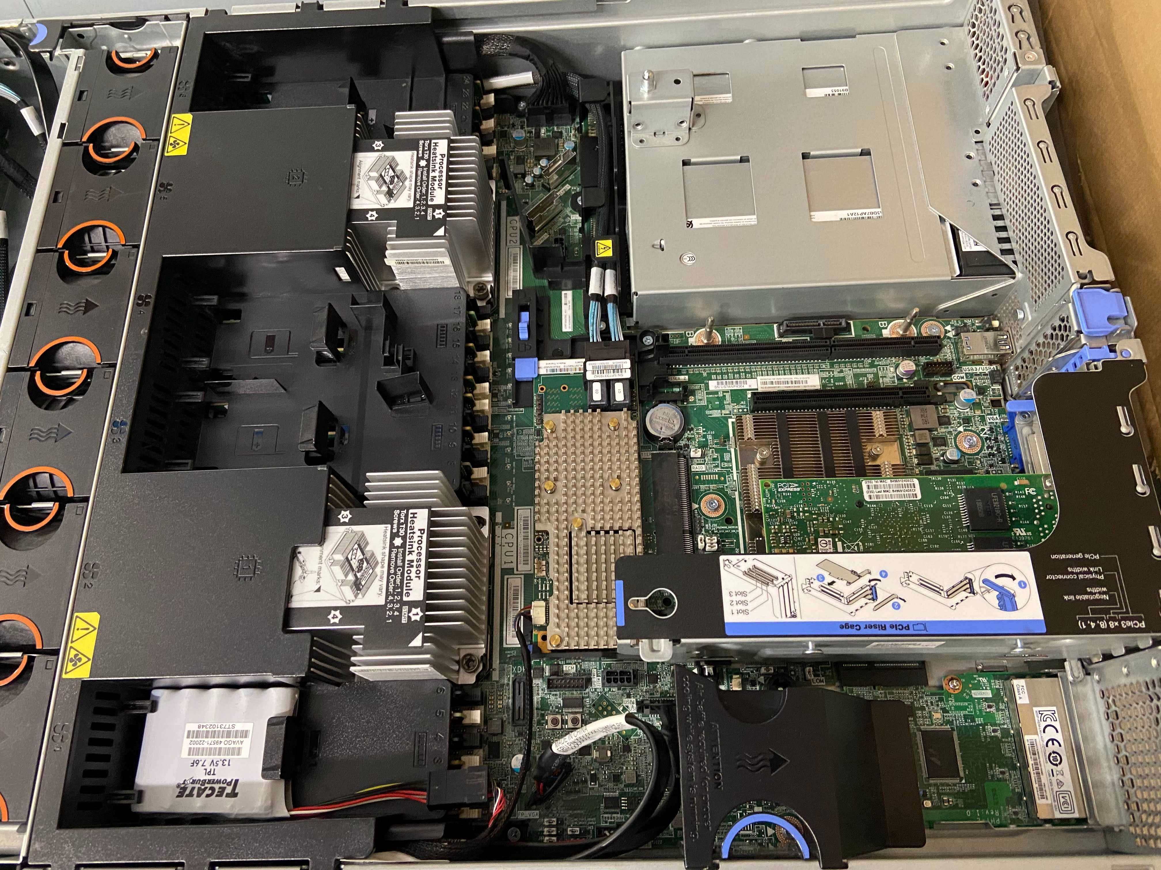 Сървър Lenovo SR650 2*Xeon Gold 6138 40c, 128GB DDR4, RAID 930-8i