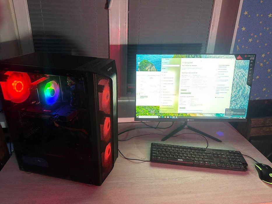 Игровой кейс 10 поколения/Core i5 10400f/16 gb ddr4/RX 580 8gb/ 512ssd