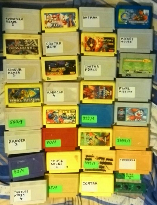 Vând/Schimb 33 casete terminator-nintendo,50 bucata,două fără carcasă.