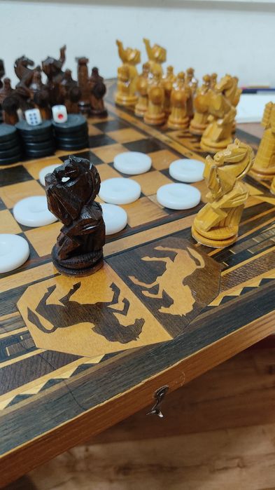 Шахматы СССР ручная работа 3в1