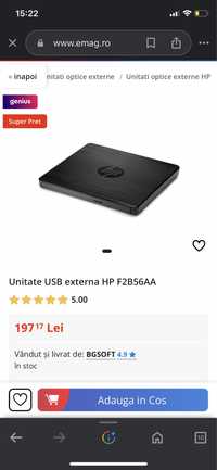 Unitate USB externa HP, noua!