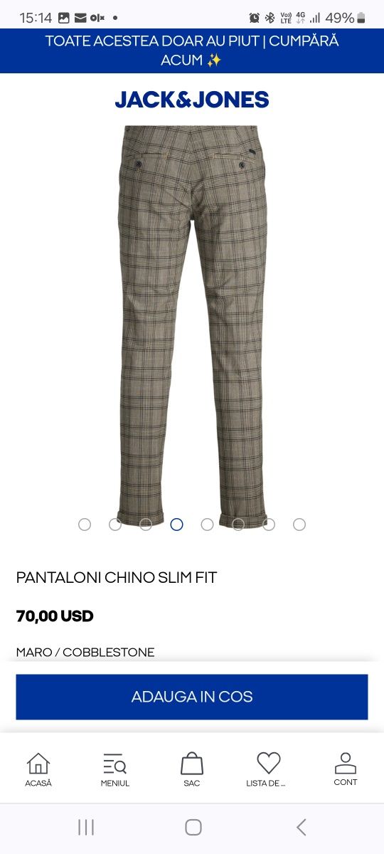 Pantaloni eleganți slim fit