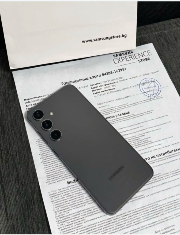 КАТО НОВ 512GB Samsung S24 Plus Experience Store Гаранция 2026 s24