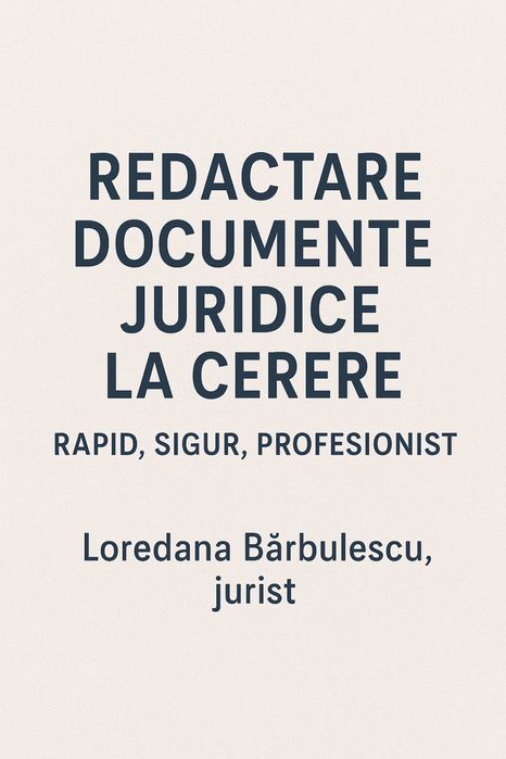 Redactare documente juridice la cerere – rapid, corect și complet