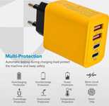 Бързо Зареждащо Зарядно Смартфон 120W 2x изхода за USB кабел +2x за PD