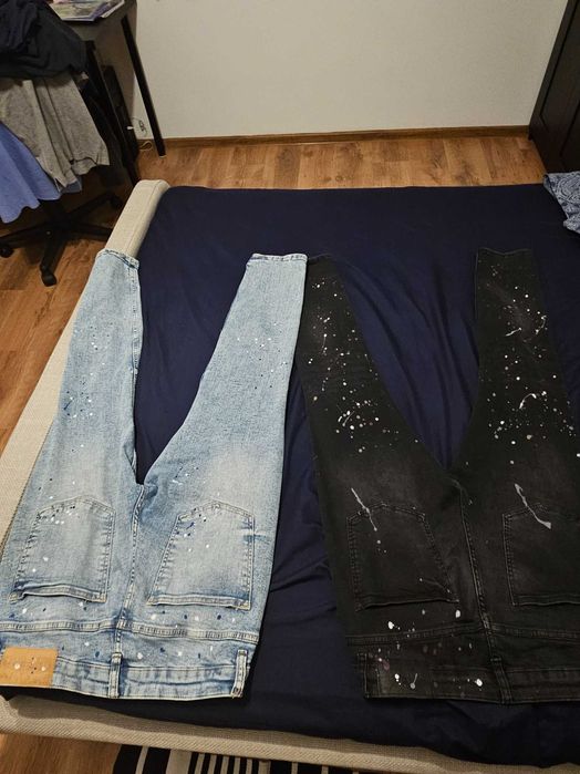 Blugi rupti si patati Bershka, marime eur:40
