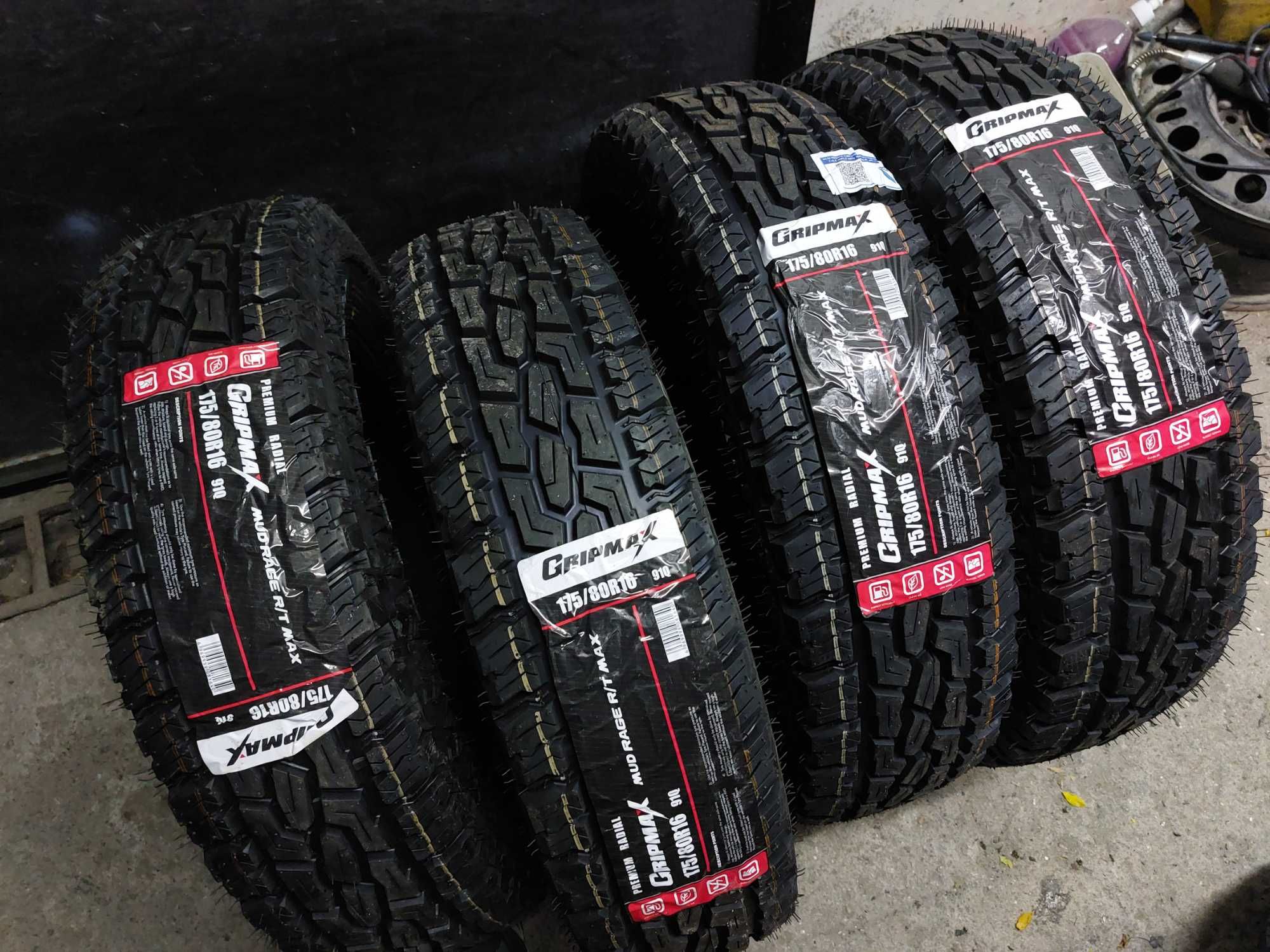 НОВИ гуми за кал GRIPMAX 175/80/16 91Q DOT 0424