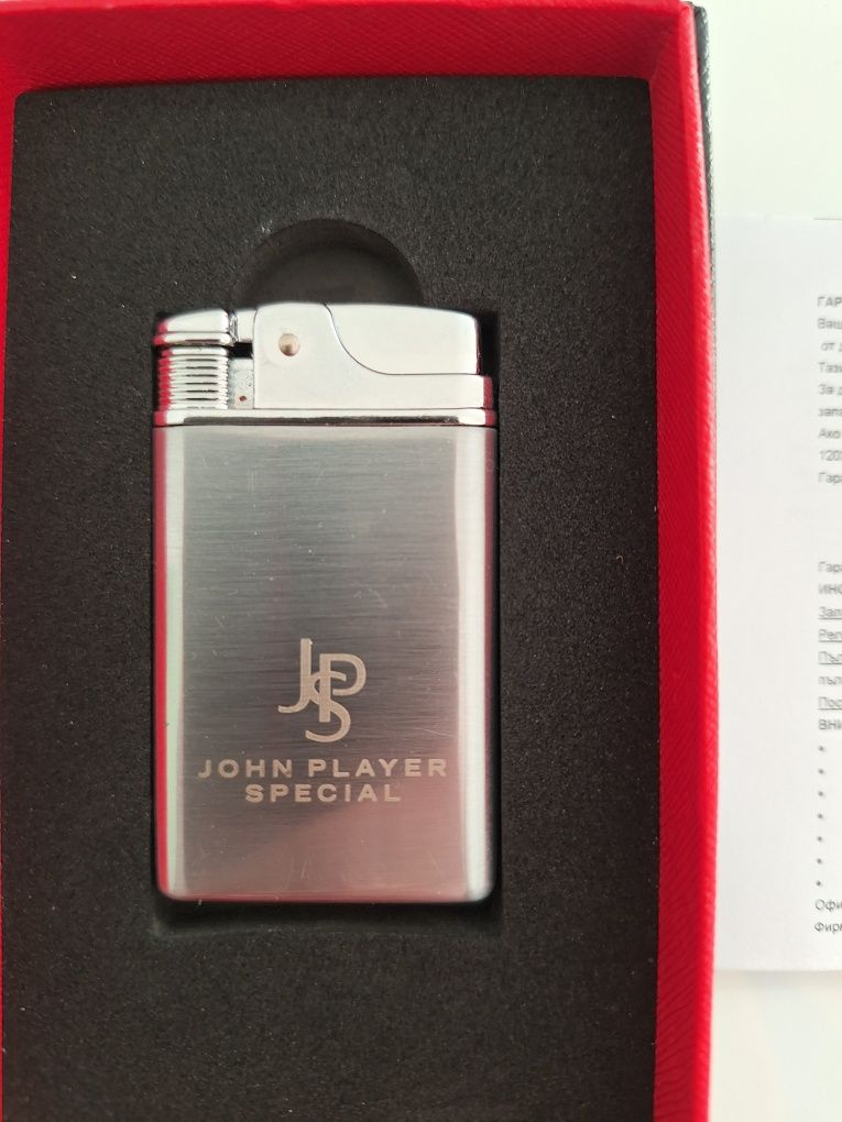 Газова ветроупорна запалка John Player Special,неръждаема стомана