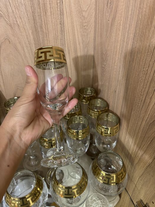 Фужеры гусь-хрустальный, 12шт идеальные, бокалы