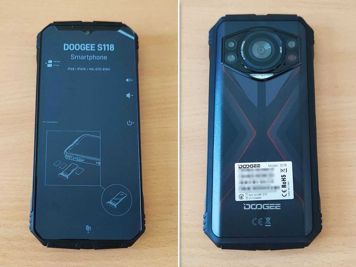 Нов Doogee S118, 512гб, удароустойчив, 10800mah, нощна камера
