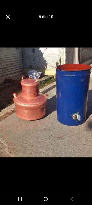 Vand cazan de tuica la 100 de litri cu fundul de 4 mm