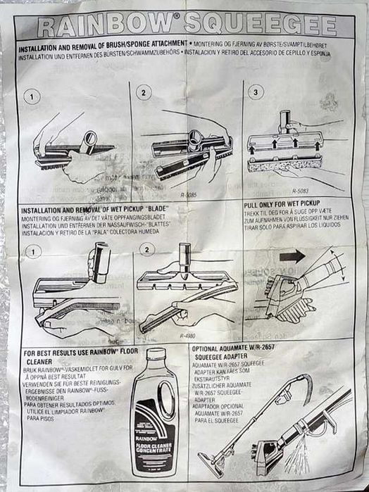 Перящо устройство Rainbow Aqua Mate за почистваща система Rainbow