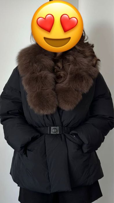 Зимний пуховик со съемным мехом