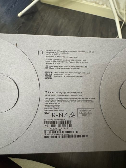 Apple watch Ultra 3 black новые