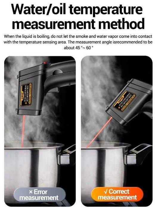 Термодетектор Пирометър Термограф Безконтактен Термометър Лазер Сензор