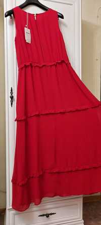 SELA. 48-50 размер Шифоновое платье макси.