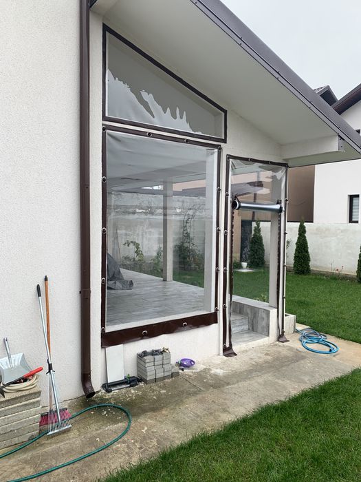 Închidere terase , foișoare și balcoane cu Folie PVC Cristal