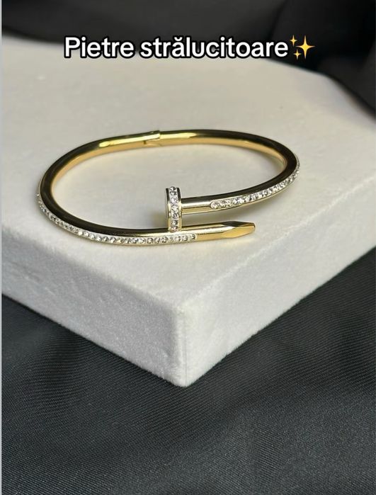 Bratara cartier placata cu aur