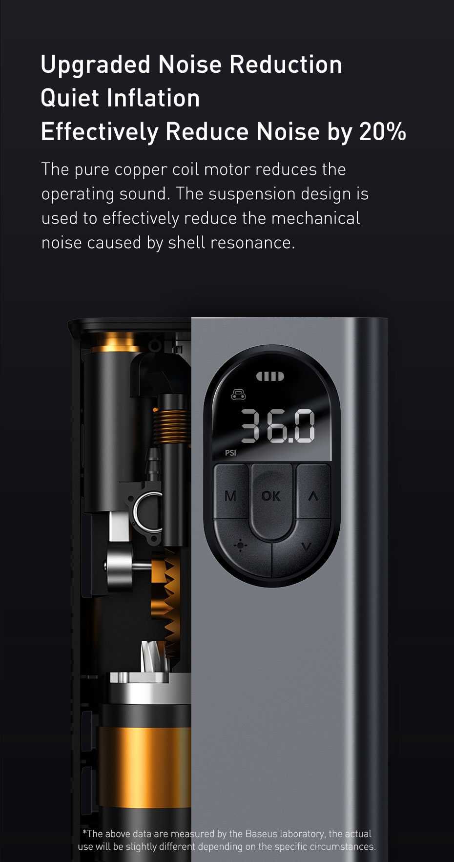 Автомобильный насос Baseus Energy Sourse Inflator Pump Tarnish