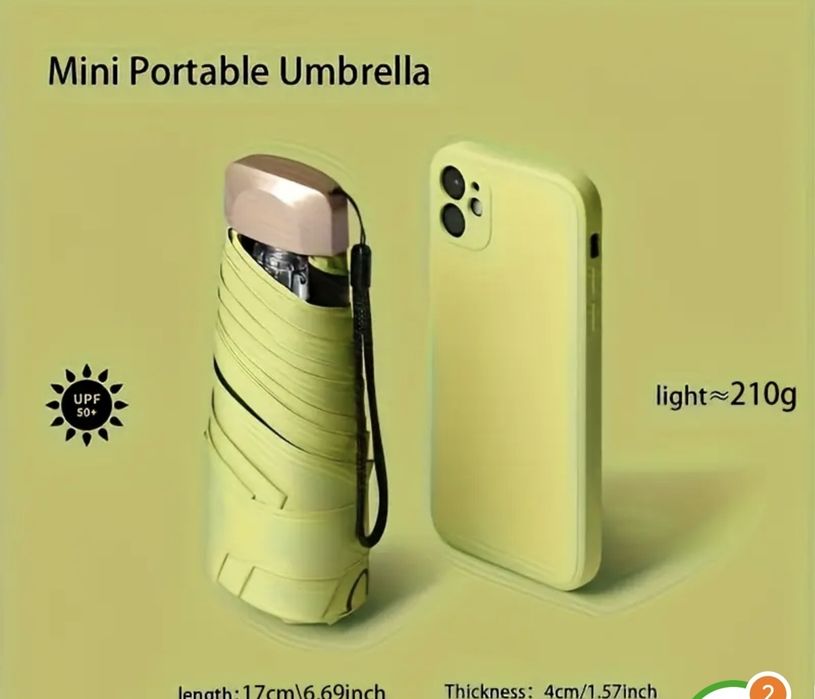 Umbrela mini încape în buzunar