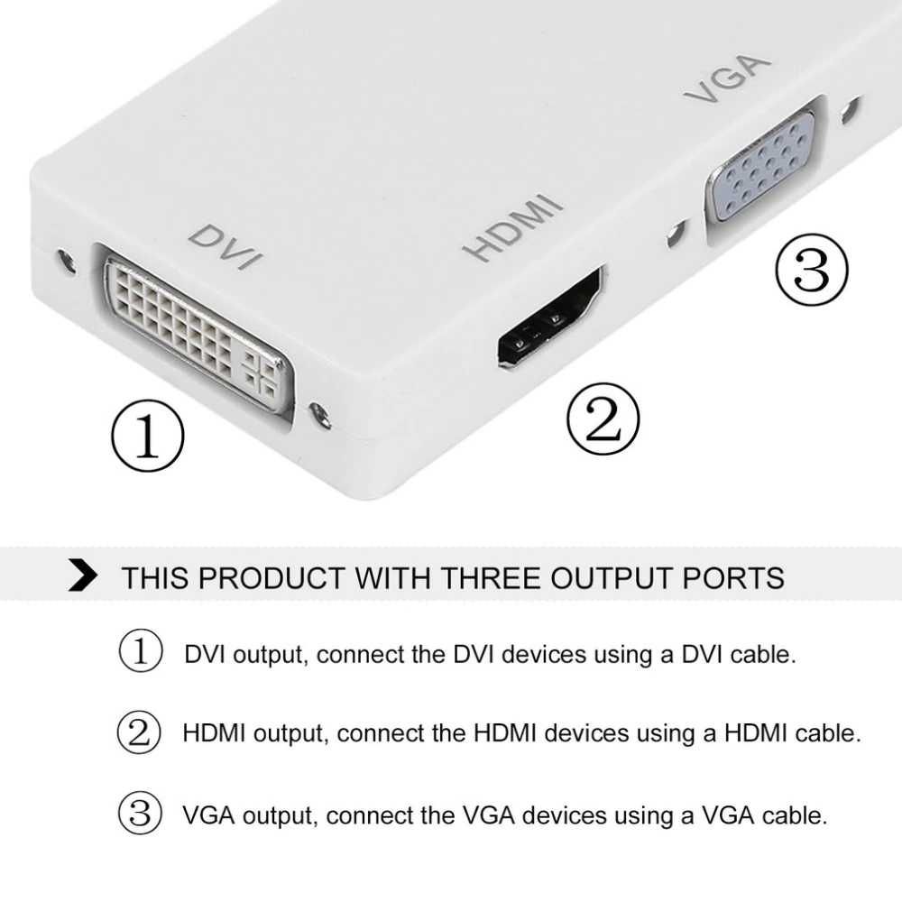 3в1 адаптер Mini Display Port / Thunderbolt към  HDMI - DVI -  VGA