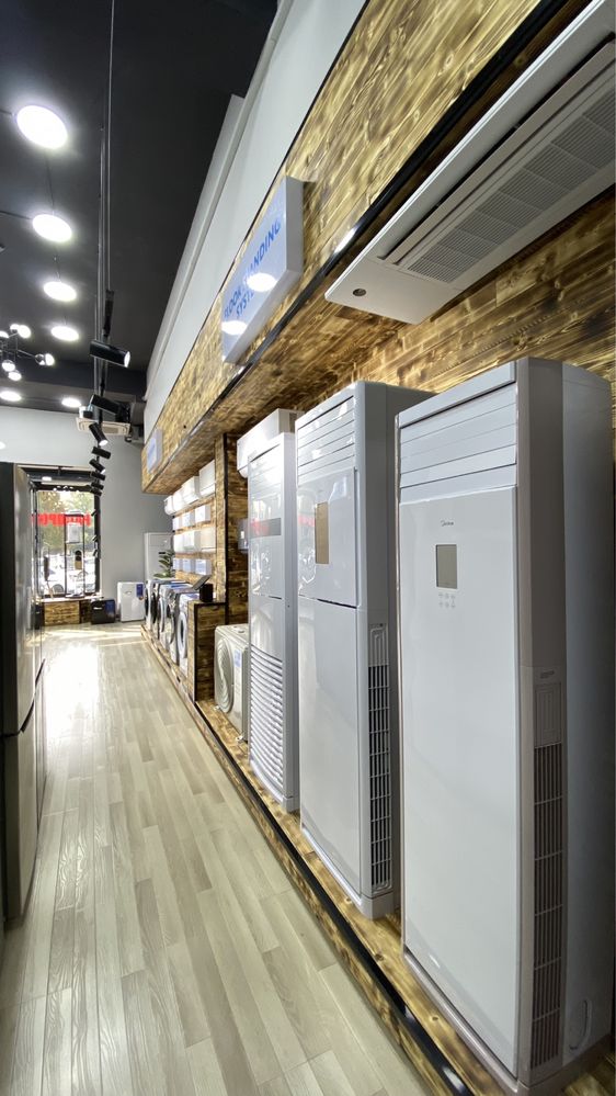 Колонный кондиционер Midea 48,000 Btu работает от 220В / Инвертор